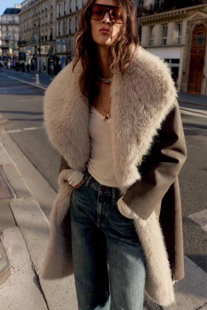 Дубленка шуба двусторонняя Zara s - миниатюра 10