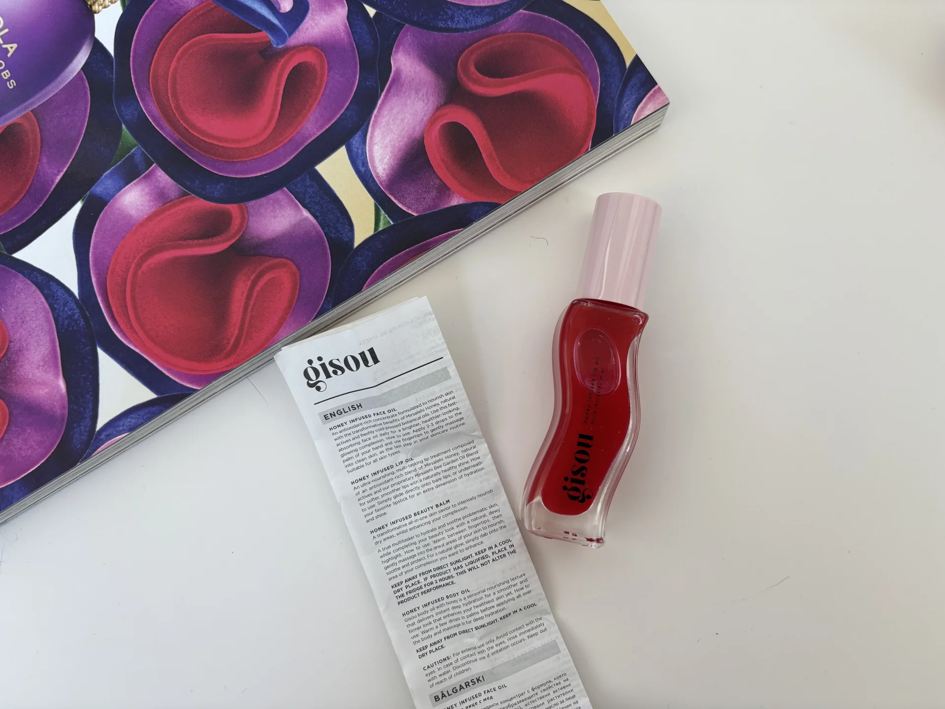 Блеск масло для губ Gisou Strawberry новый - миниатюра 4