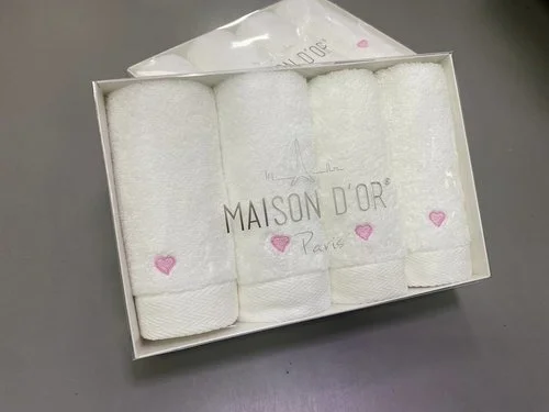 Набор салфеток 30х50 4 предмета Maison Dor SOFT HEARTS , розовый - миниатюра 2