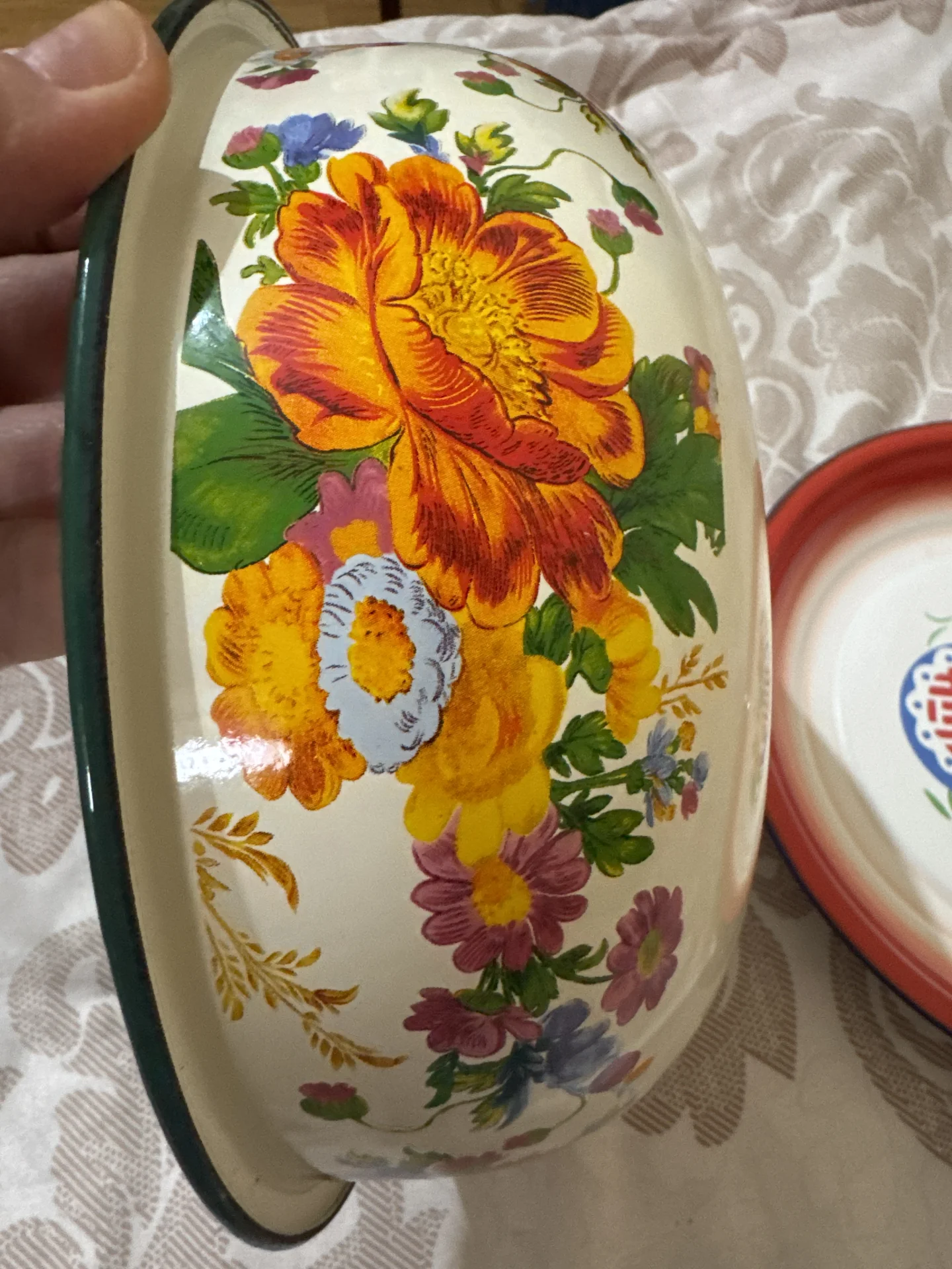 Винтаж Китай тазик миска поднос - миниатюра 2