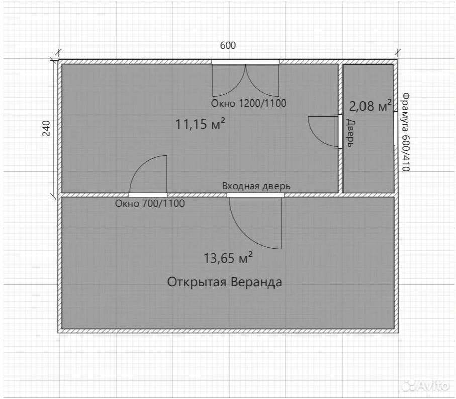 Модульный дом 28,8 м² Графит - миниатюра 3