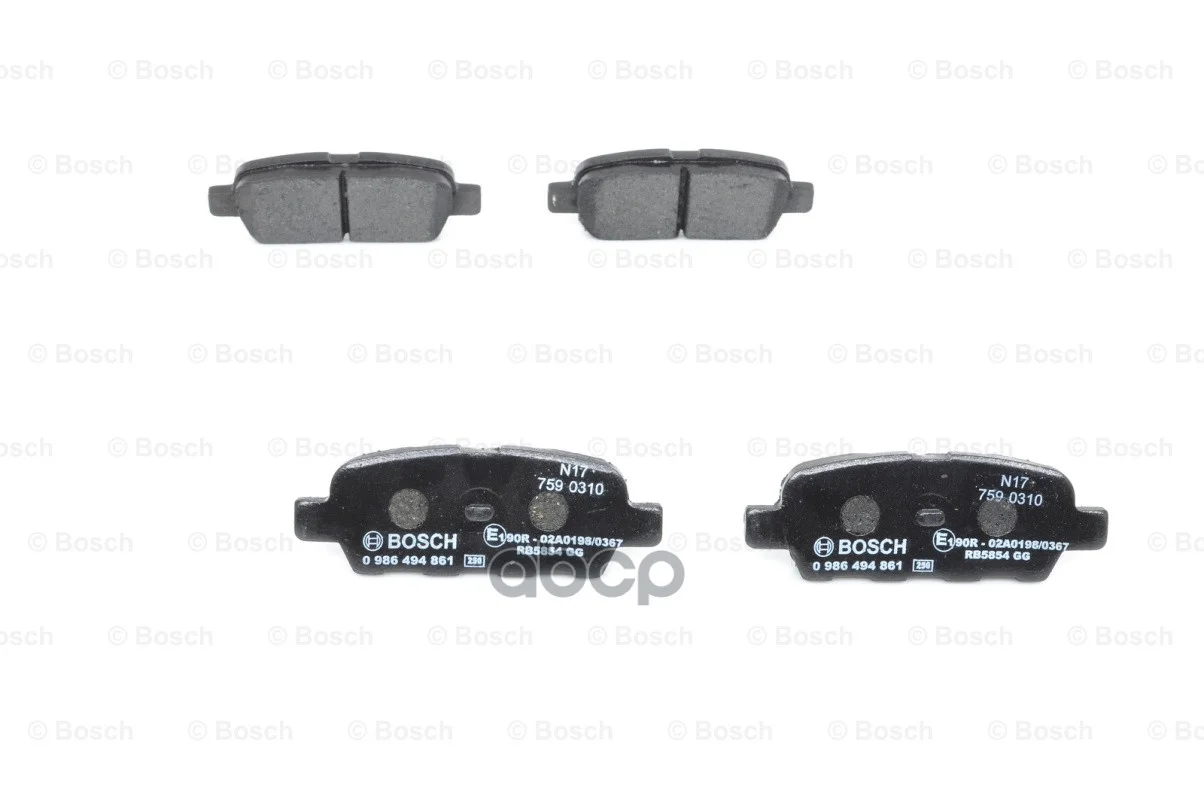 Колодки тормозные задние 0986494861 Bosch - изображение 1
