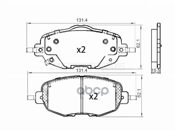 Колодки тормозные (Спереди) Changan UNI-V 22- - изображение 1