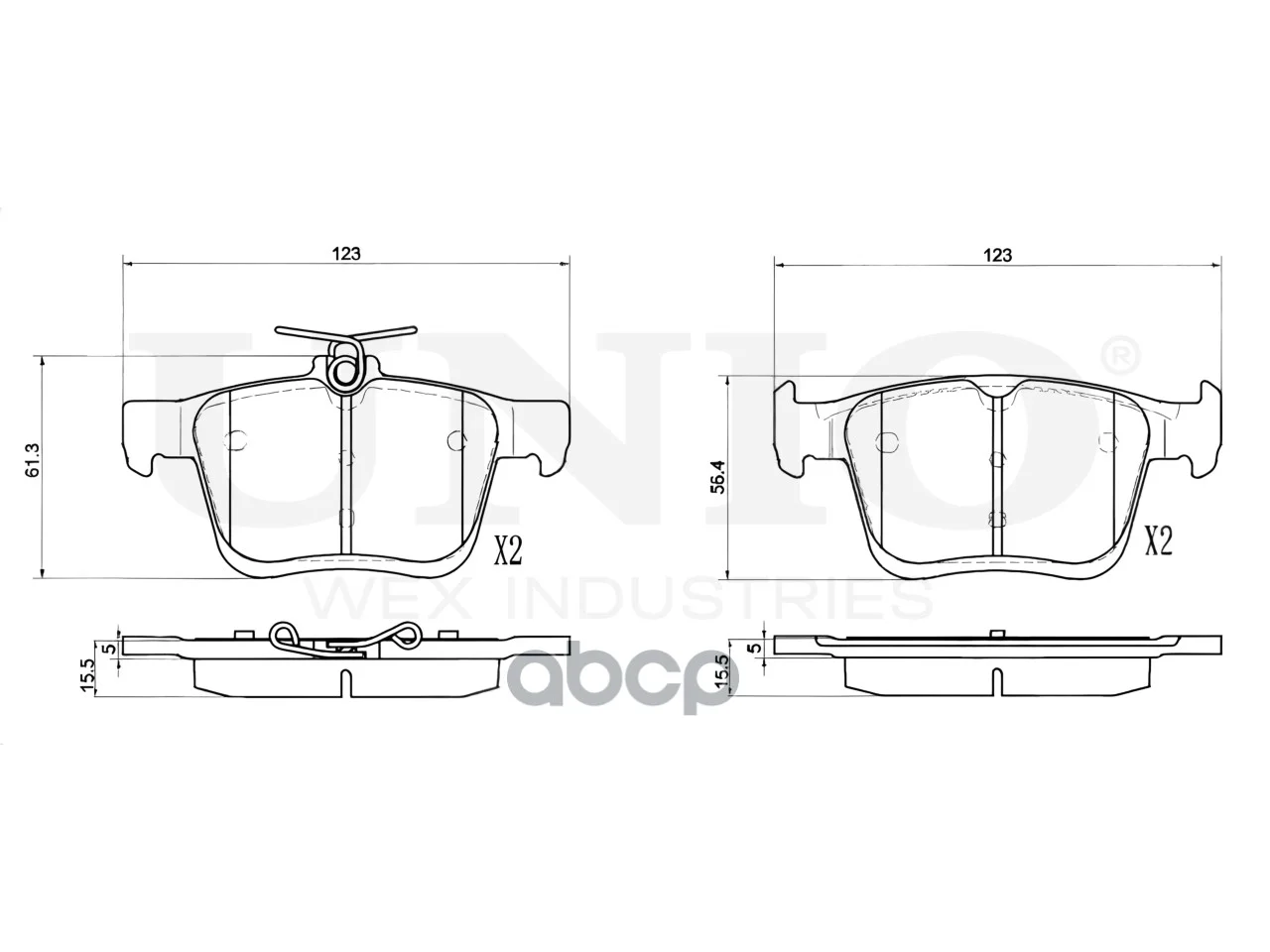 Колодки тормозные VW GOLF 12- задн.диск. BRP20444 - миниатюра 4