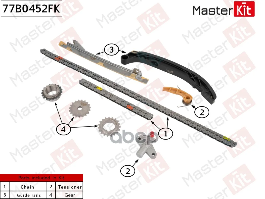 Комплект цепи ГРМ 77B0452FK MasterKit - изображение 1