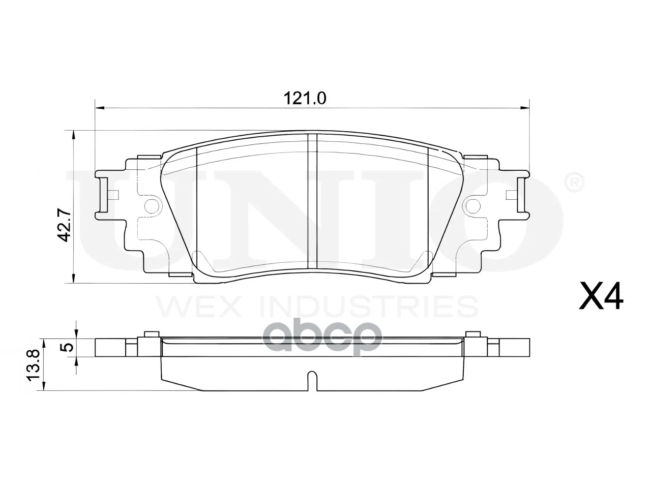 Колодки тормозные TOYOTA CAMRY 15- задн.диск. - миниатюра 4