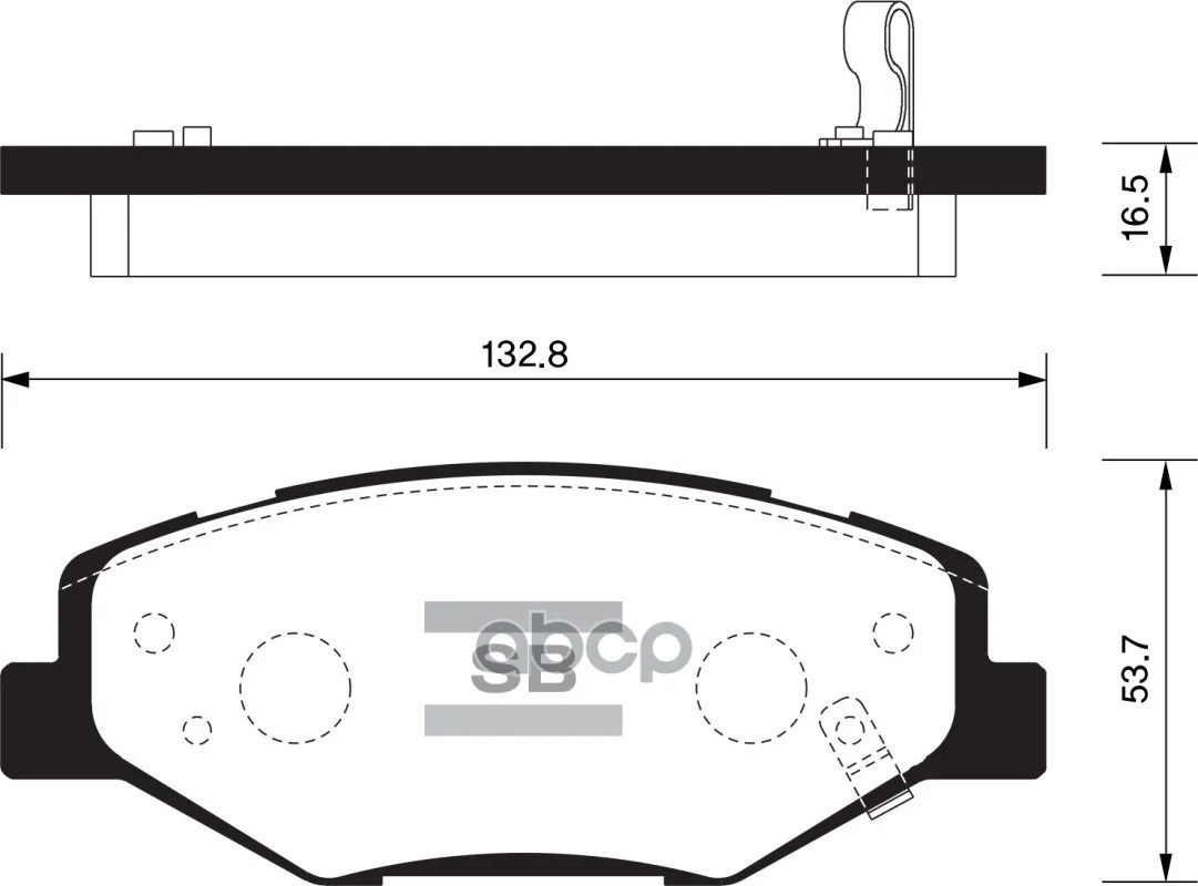 Колодки тормозные передние SP1418 Sangsin brake - изображение 1