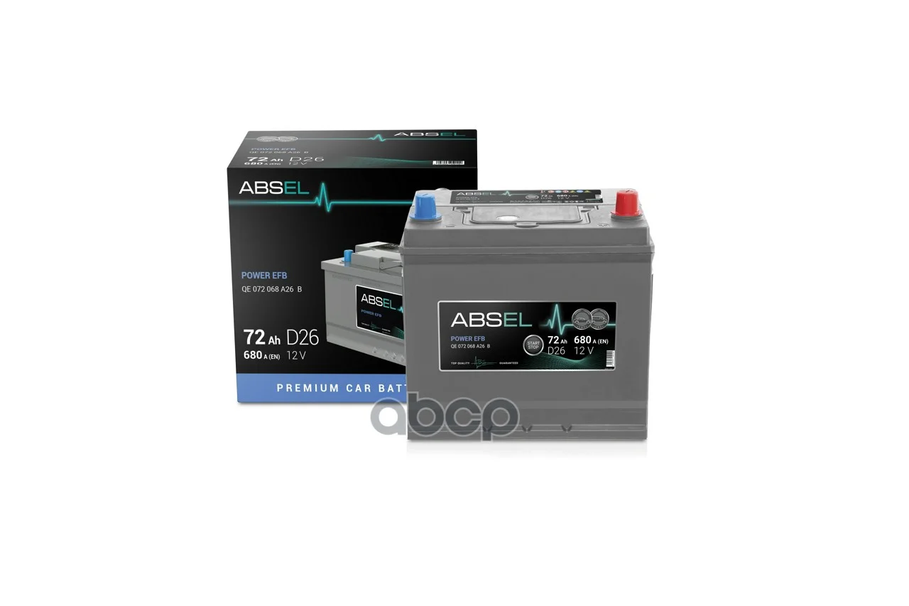 Аккумулятор ABSEL POWER EFB 12V D26 72Ah 680A (0) - изображение 1