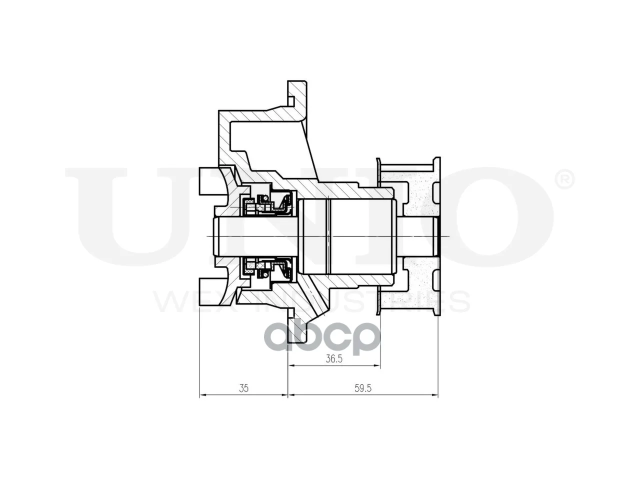Помпа водяная Opel Astra F,G 91-, Corsa B,C 93-, - миниатюра 4