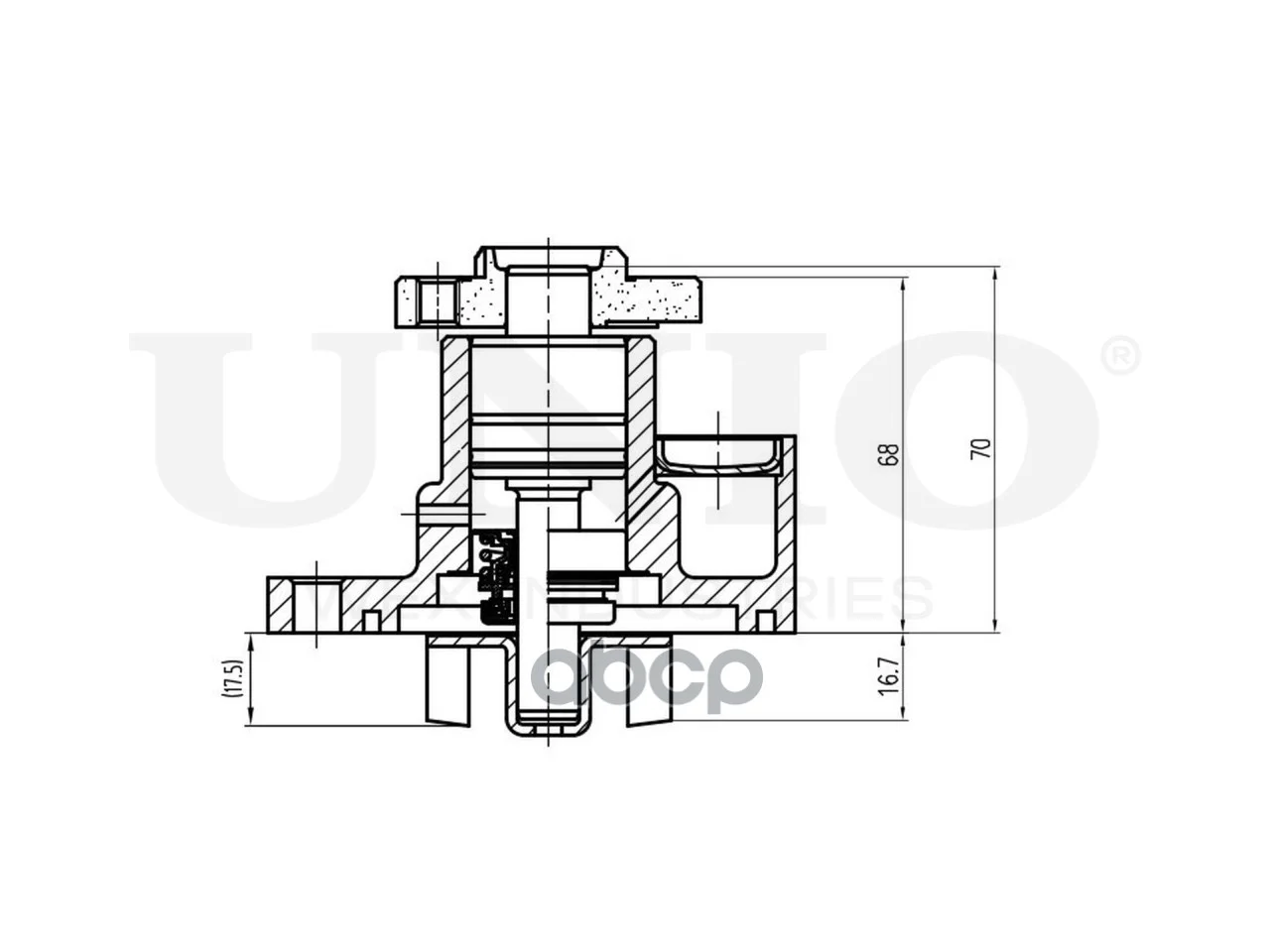 Насос водяной CHEVROLET COBALT 13- WAP10143 UNIO - миниатюра 4