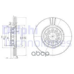 Диск тормозной 2шт в упаковке BG3657 Delphi - миниатюра 2