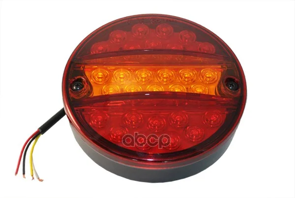 фонарь задний ! красный с жёлтой полосой LED 24V - изображение 1