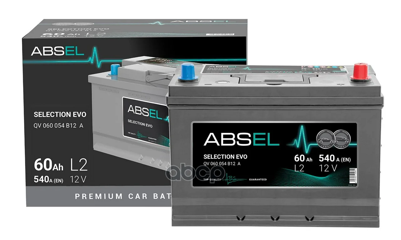 Аккумулятор ABSEL SELECTION EVO 12V L2 60Ah 540A - изображение 1