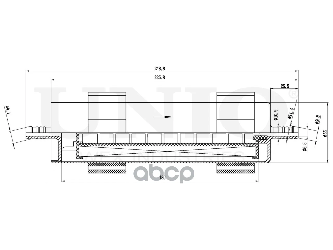 Фильтр топливный AUDI A6 07- FLT50031 UNIO - миниатюра 5