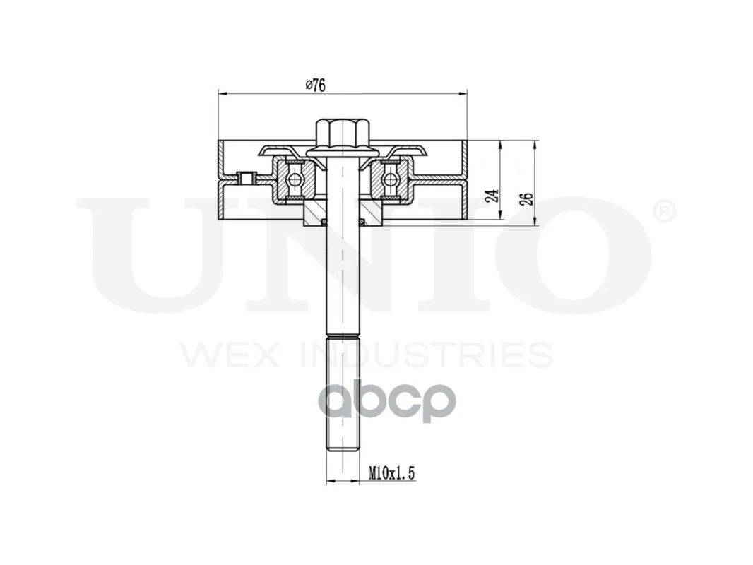 Ролик обводной приводного ремня VW Polo IV,V 01-, - миниатюра 3