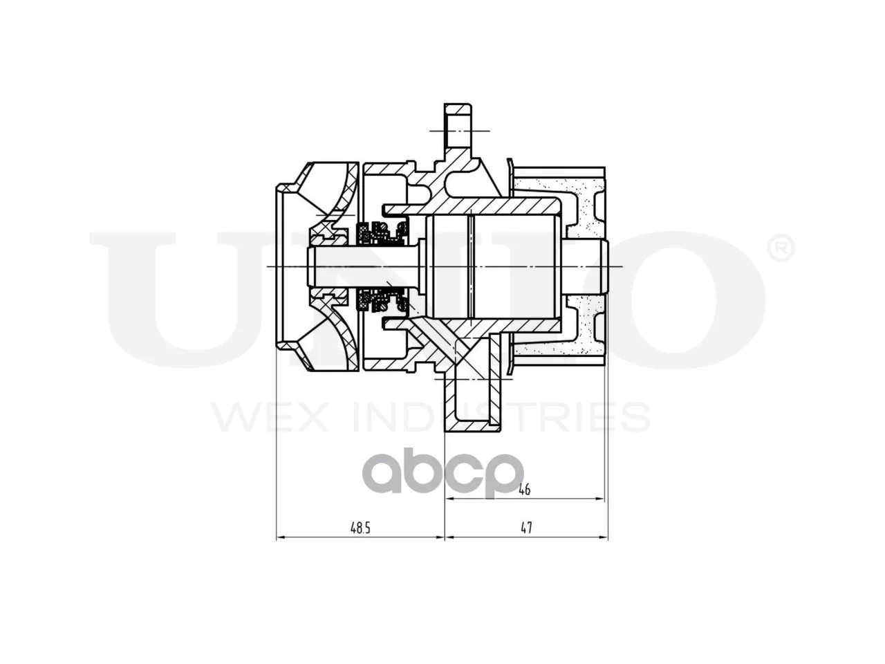 Насос водяной VW POLO 05- WAP10161 UNIO - миниатюра 4