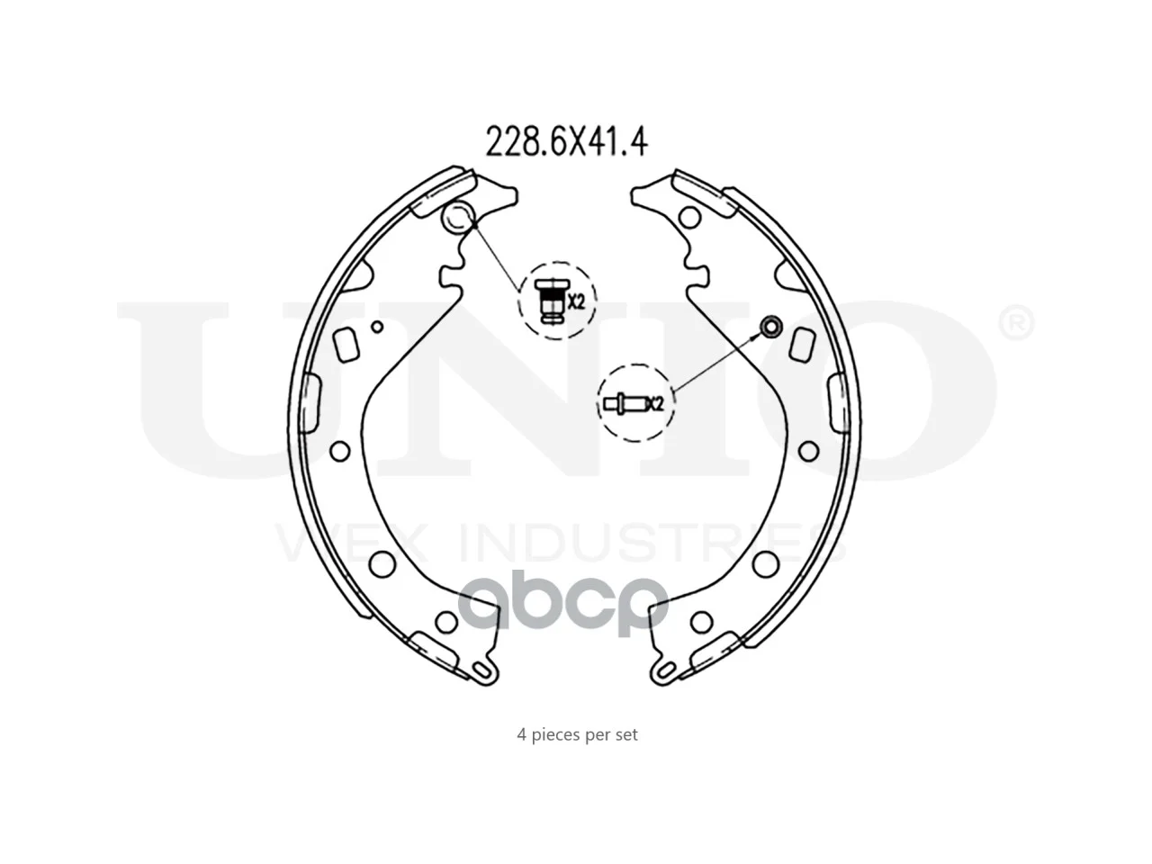 Тормозные колодки барабанные TOYOTA RAV4 00- задн. - миниатюра 3