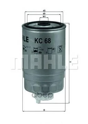 Фильтр топливный Opel 1.6-2.3D KC68 Mahle/Knecht - изображение 1