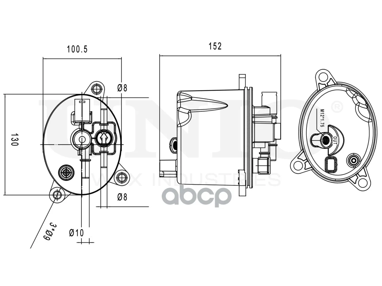 Фильтр топливный FORD MONDEO 07- FLT50009 UNIO - миниатюра 6