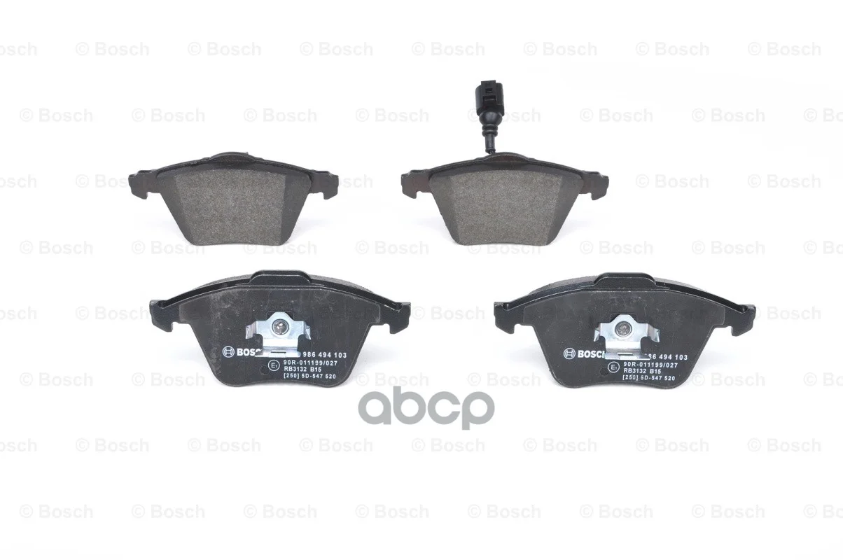 Дисковые колодки 0986494103 Bosch - миниатюра 2