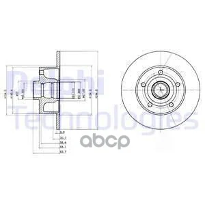 Диск тормозной 2шт в упаковке BG3030 Delphi - изображение 1