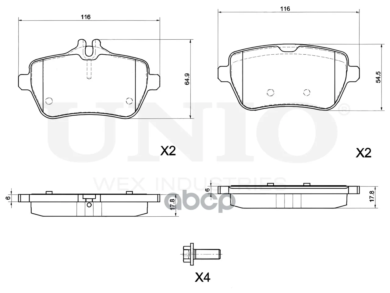 Колодки тормозные MB S(W222) задн.диск. BRP20468 - миниатюра 4
