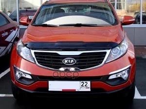 Дефлектор капота темный KIA SPORTAGE 2010-2016, - изображение 1