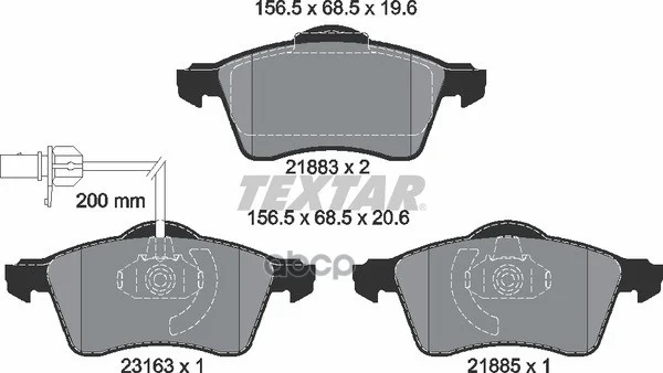 Колодки тормозные дисковые к т 4 шт. 2188501 - изображение 1