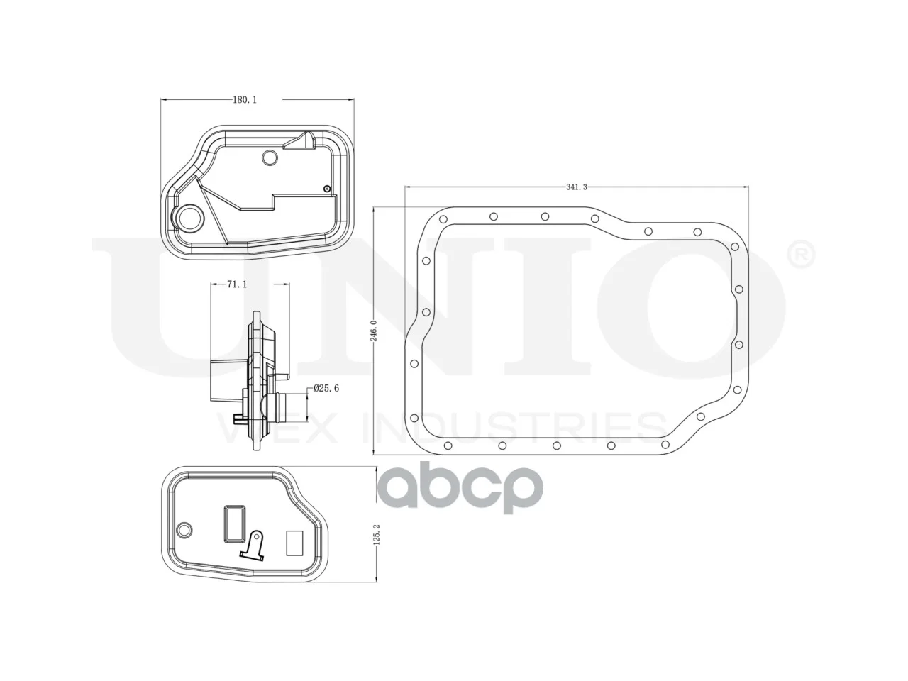 Фильтр АКПП MAZDA 6 02- FLT30008 UNIO - миниатюра 6