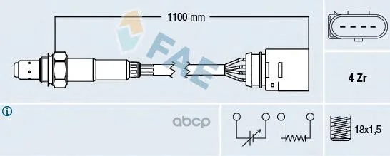 Лямбда-зонд 77140 FAE - изображение 1