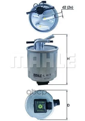Фильтр топливный KL44036 Mahle/Knecht - изображение 1