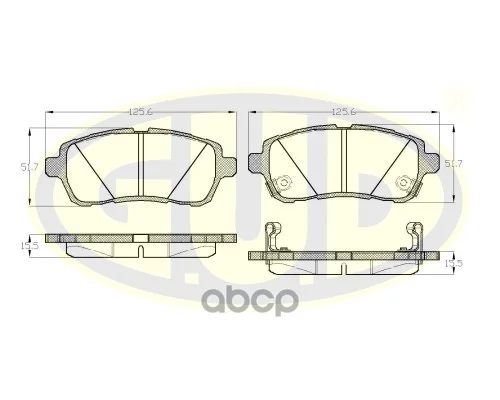 Колодки тормозные FORD FIESTA 08- перед. GBP128102 - изображение 1