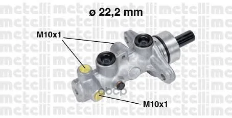Главный тормозной цилиндр 050688 Metelli - изображение 1