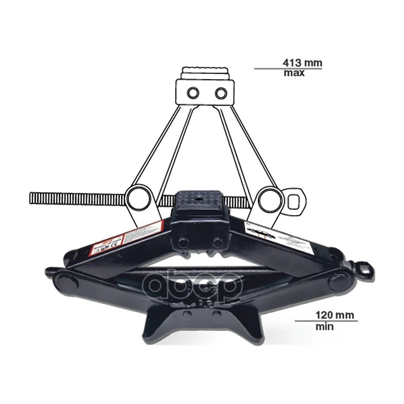 домкрат ромбический! сумка в комплекте, 2т A80677S - миниатюра 3
