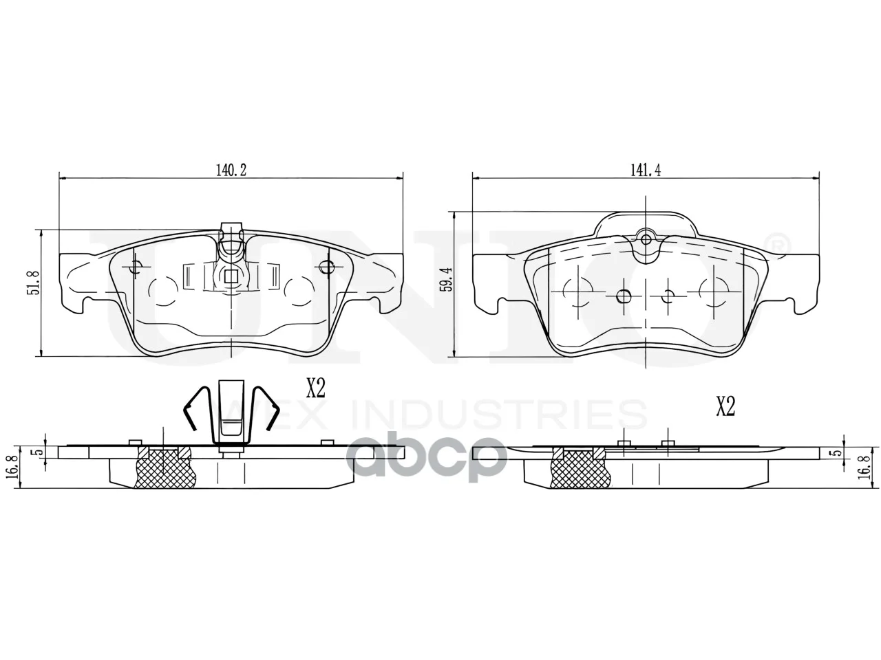 Колодки тормозные MB M(W164) задн.диск. BRP20070 - миниатюра 4