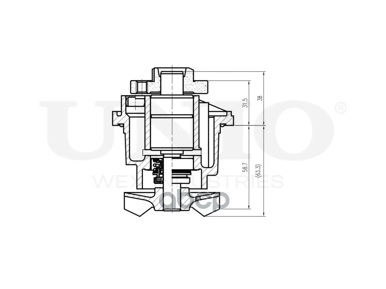 Насос водяной VW PASSAT 02- WAP10145 UNIO - миниатюра 4
