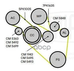 Ролик привод. ремня для а/м BMW 5 E39 (95-)/X5 E53 - миниатюра 2