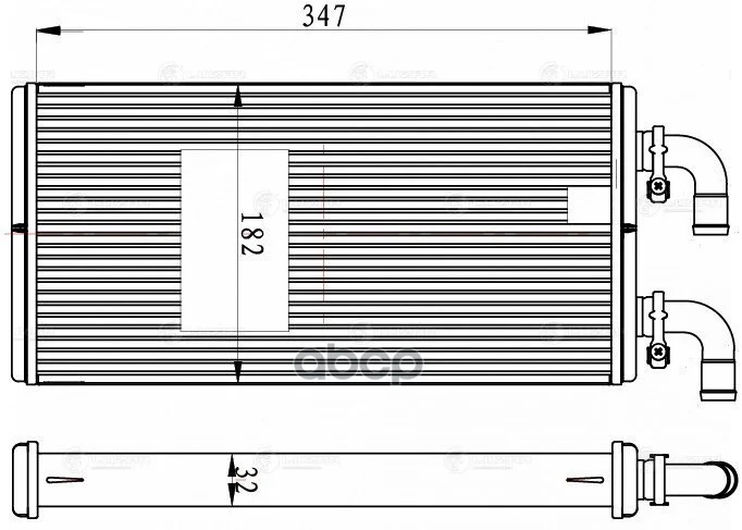 Радиатор отоп. для а/м Урал-М 4320 (бескапотная - миниатюра 3