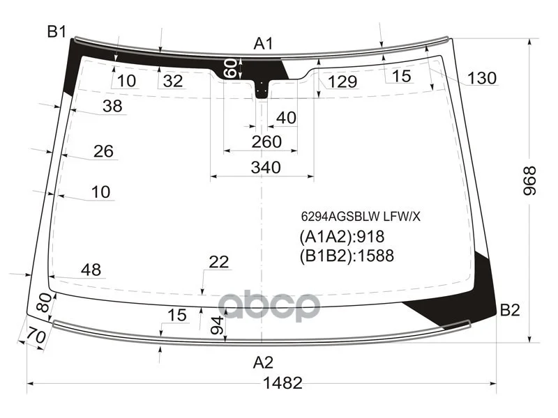 Стекло лобовое (Молдинг) Opel Signum 03-08 / - изображение 1