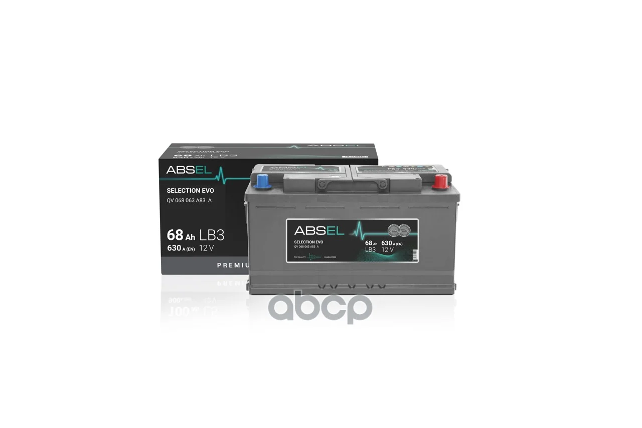 Аккумулятор ABSEL SELECTION EVO 12V LB3 68Ah 630A - изображение 1
