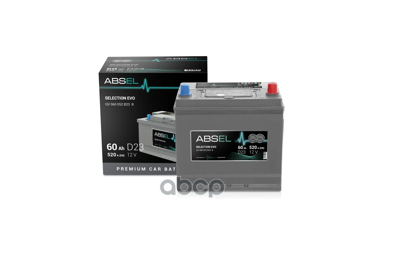 Аккумулятор ABSEL SELECTION EVO 12V D23 60Ah 520A - изображение 1