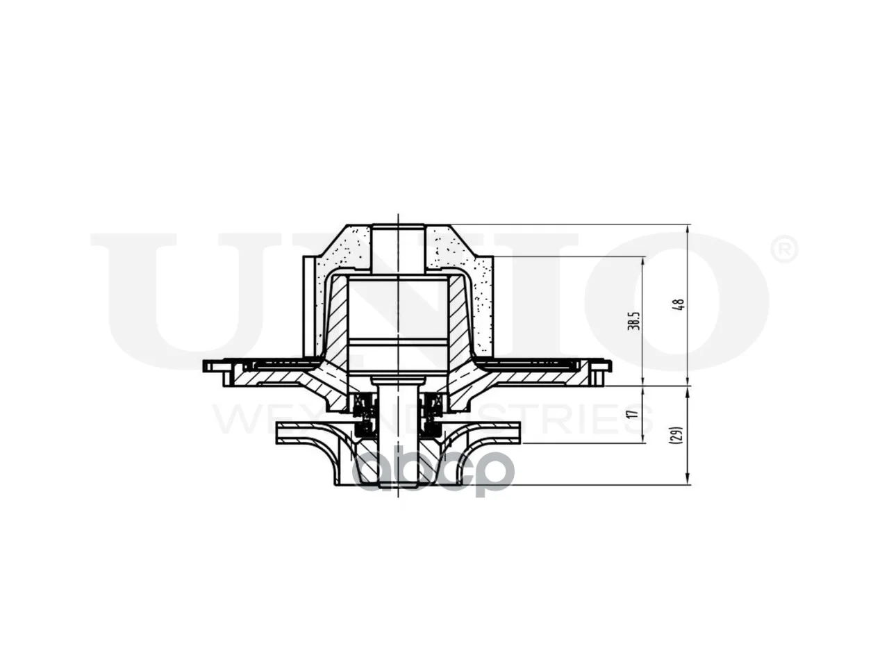 Насос водяной FORD FOCUS 04- WAP10159 UNIO - миниатюра 4