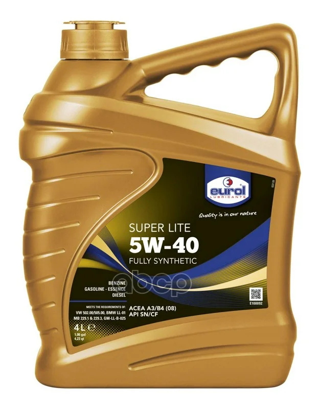 EUROL 5W40 Super Lite SN/CF Масло моторное 4Л - изображение 1