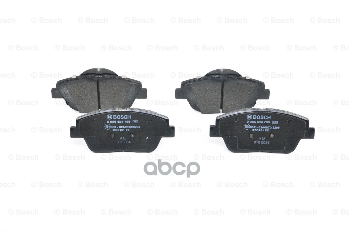 Колодки торм. пер. 0986494755 Bosch - изображение 1