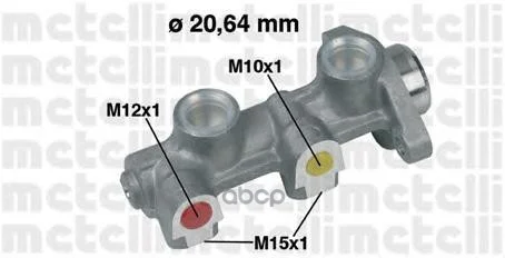 Главный тормозной цилиндр 050184 Metelli - изображение 1