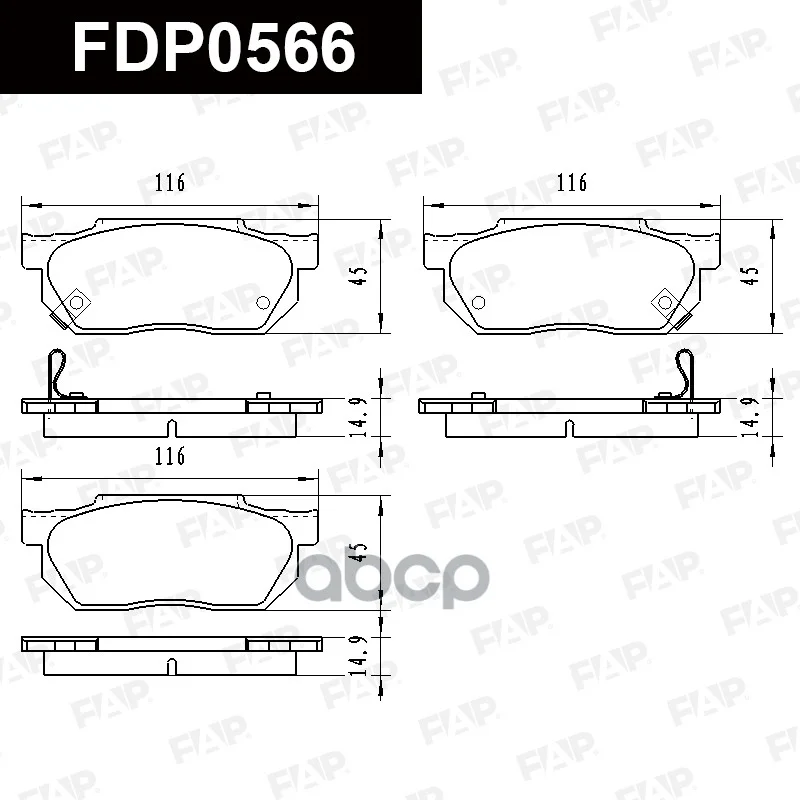 Колодки тормозные HONDA CIVIC 01- 1.3-1.5 FDP0566 - изображение 1