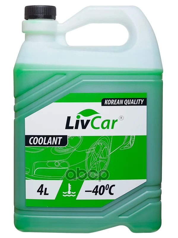 Антифриз готовый LIVCAR COOLANT GREEN -40 (4л)