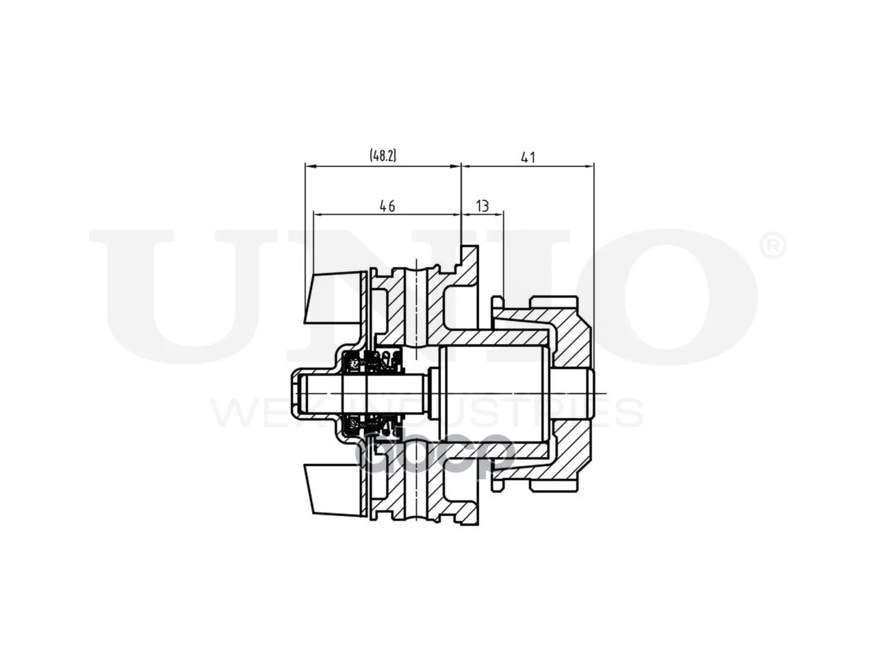 Насос водяной NISSAN MURANO 02- WAP10121 UNIO - миниатюра 4