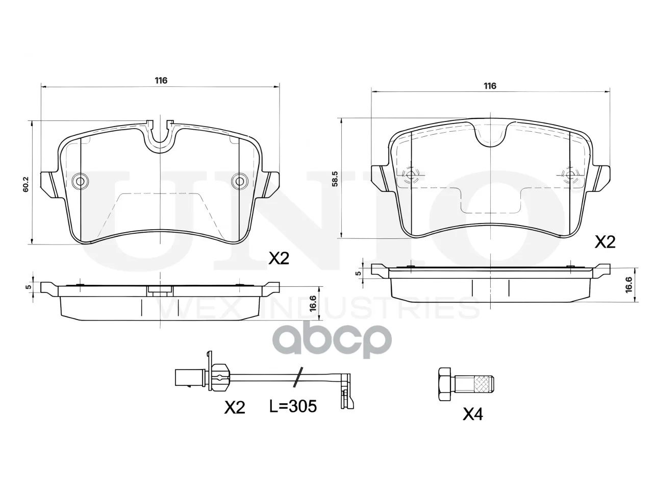 Колодки тормозные AUDI A6 07- задн.диск. BRP20345 - миниатюра 4
