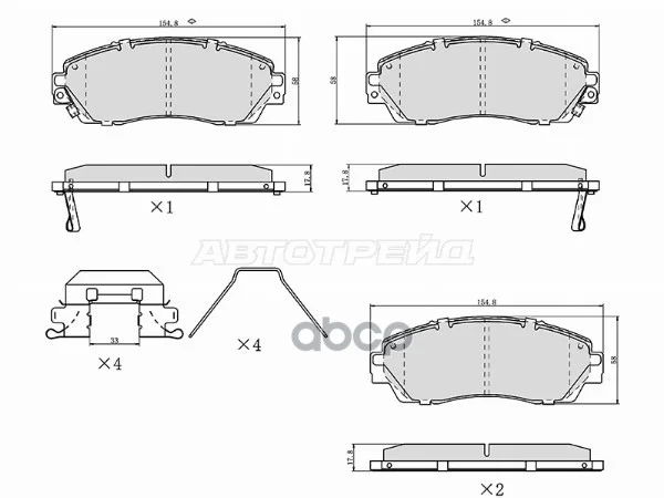 Колодки тормозные (Спереди) Haval Dargo 22- - изображение 1